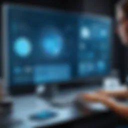 A digital interface displaying a virtual prototype application in action, showcasing its interactive features.