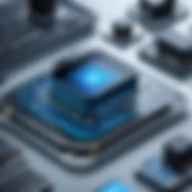 An abstract representation of various industries influenced by virtual prototyping technology.