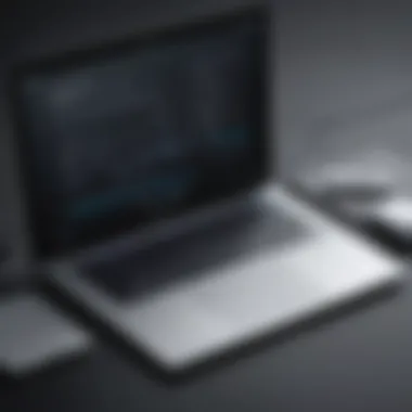 Innovative digital signature design on MacBook screen