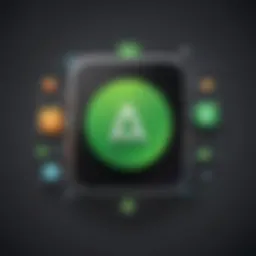 Illustration of Cash App logo integrated with mobile money symbol