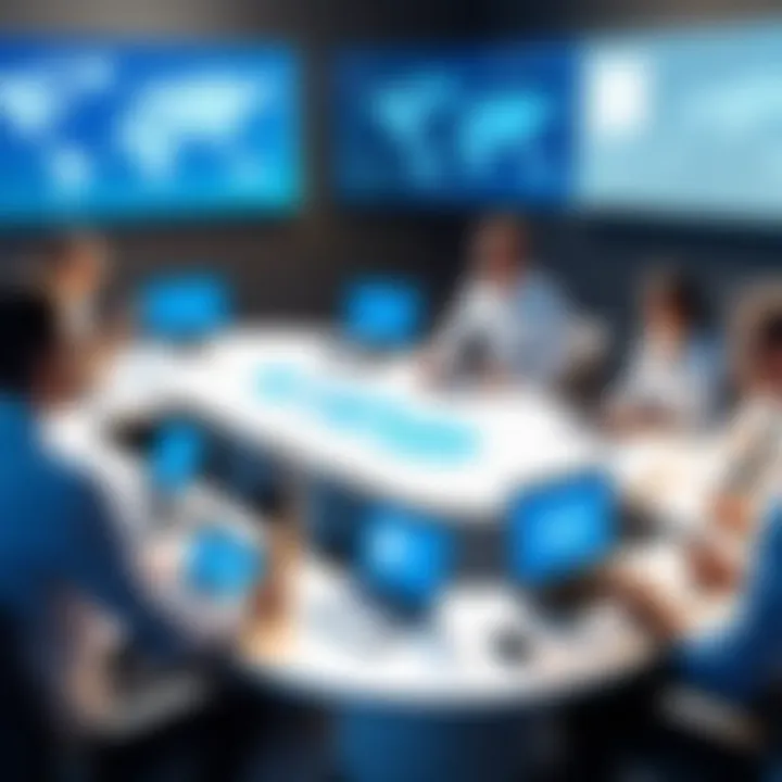 A business meeting illustrating effective communication through VOIP solutions