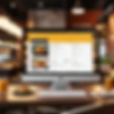 Online Ordering System Interface Digital interface showcasing a restaurant's online ordering system